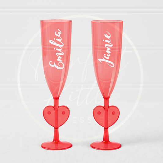 Valentines - Heart Flutes (2 pack)