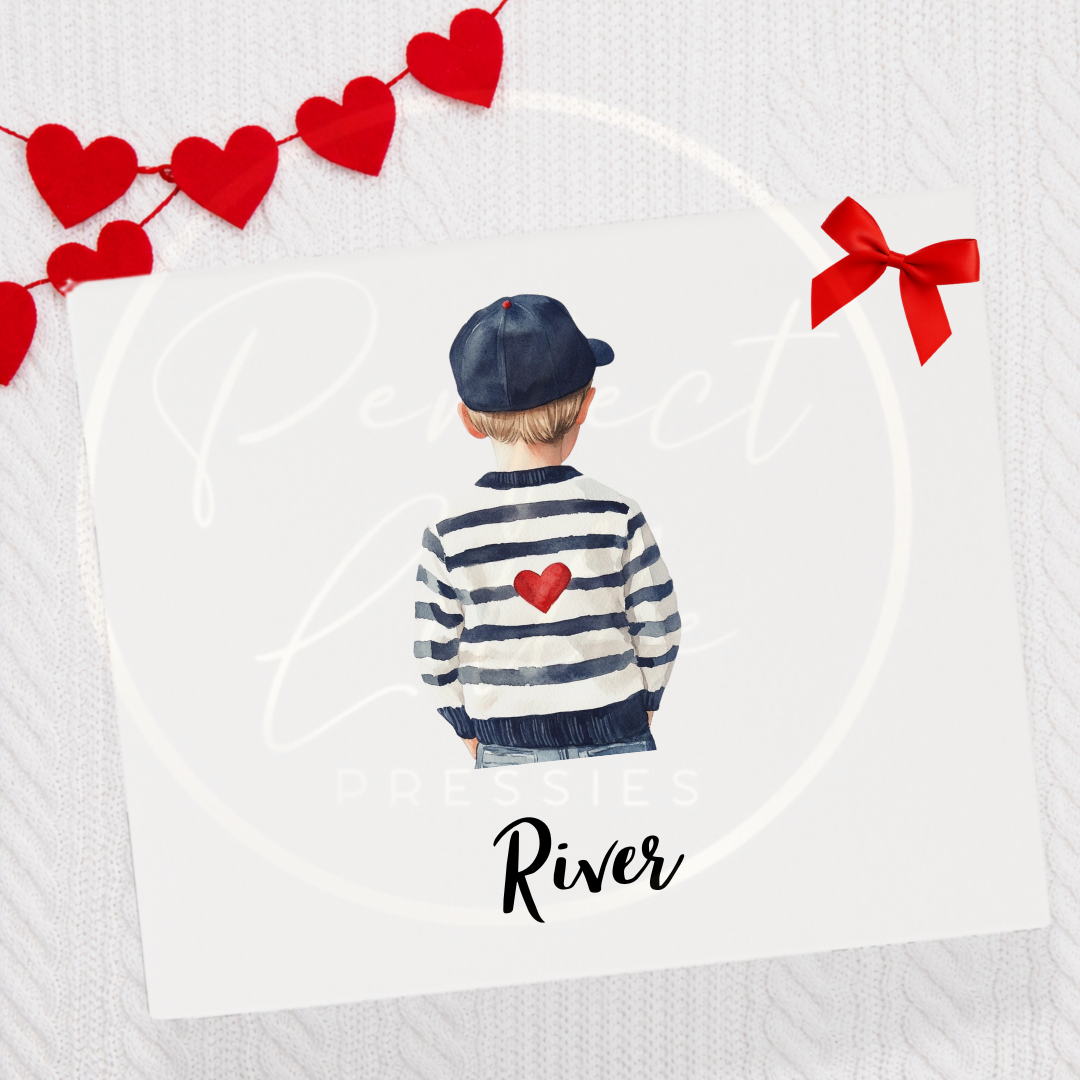 Valentines - Boys Custom Silhouette Box