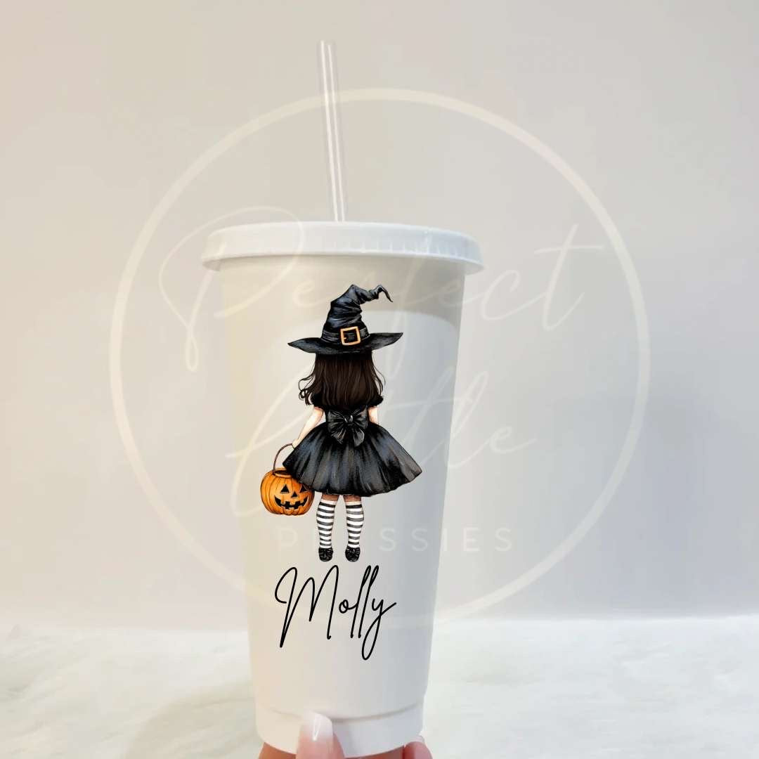 Halloween Witch Silhouette Cold Cup
