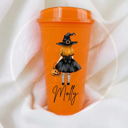 Halloween Witch Silhouette Hot Cup