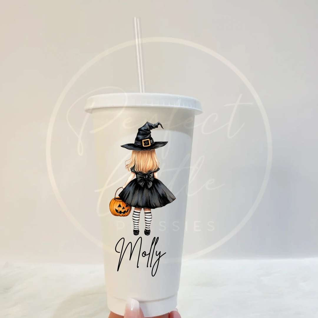 Halloween Witch Silhouette Cold Cup