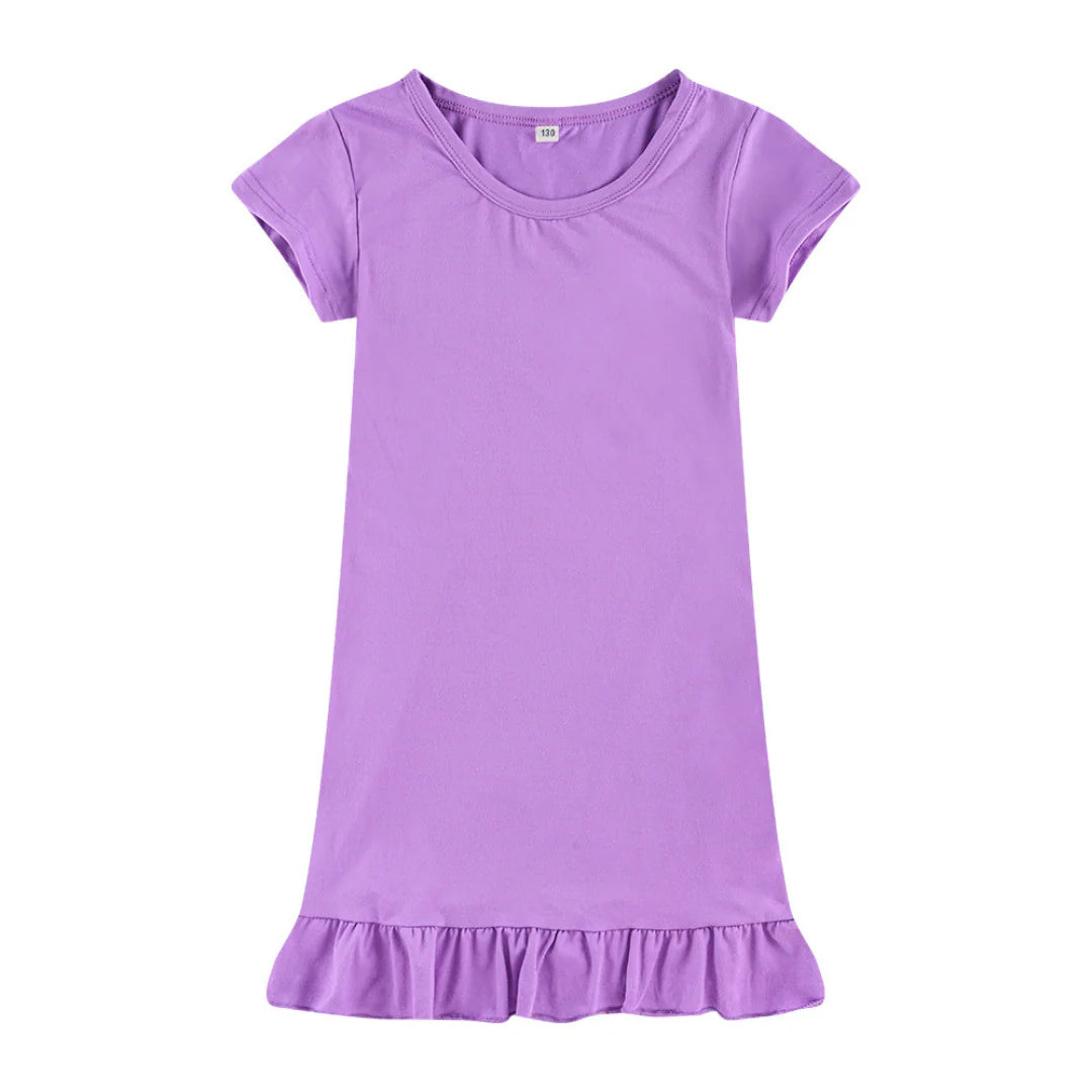 Girls Dropped Puff Hem Dress