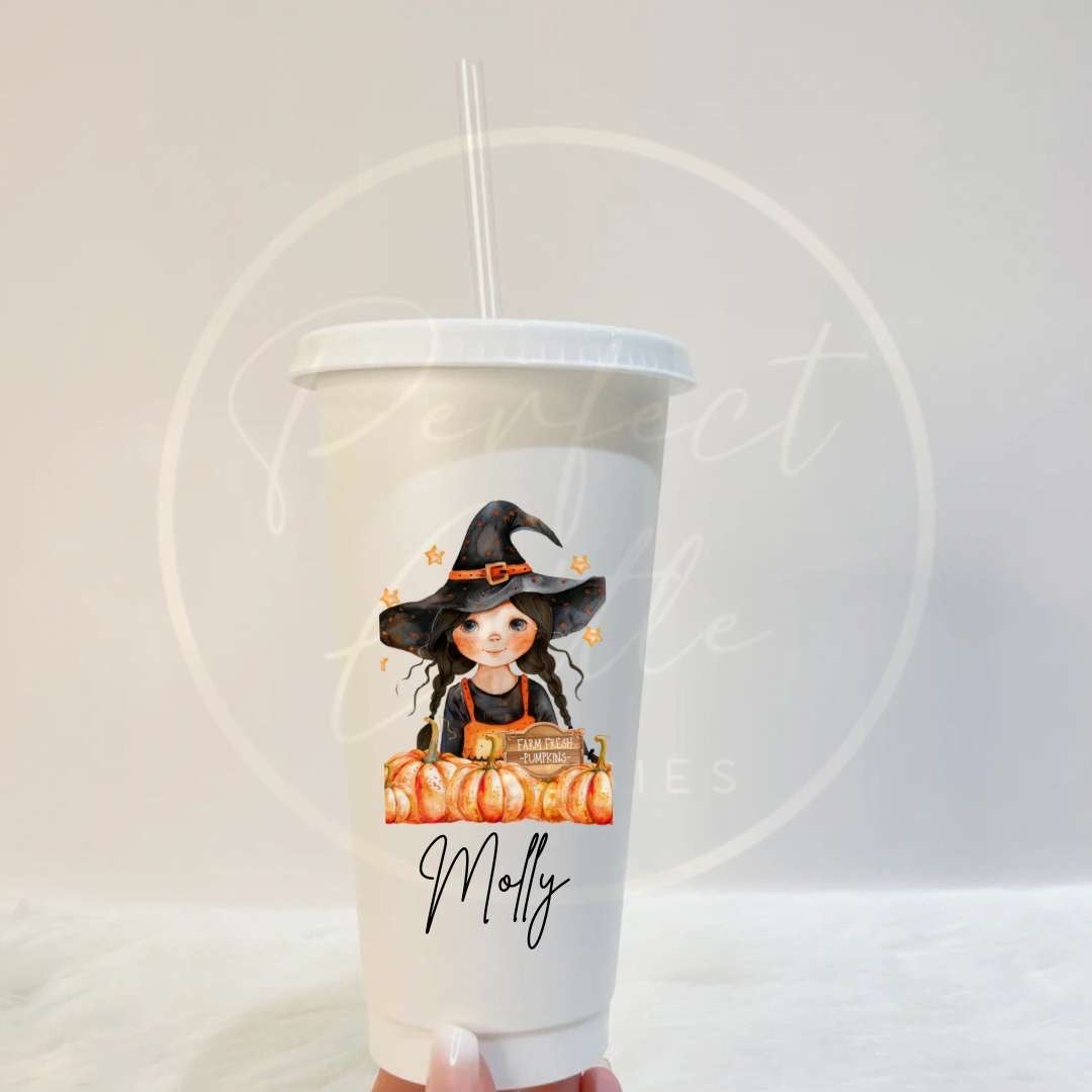 Halloween Witch Dolly Cold Cup 24oz