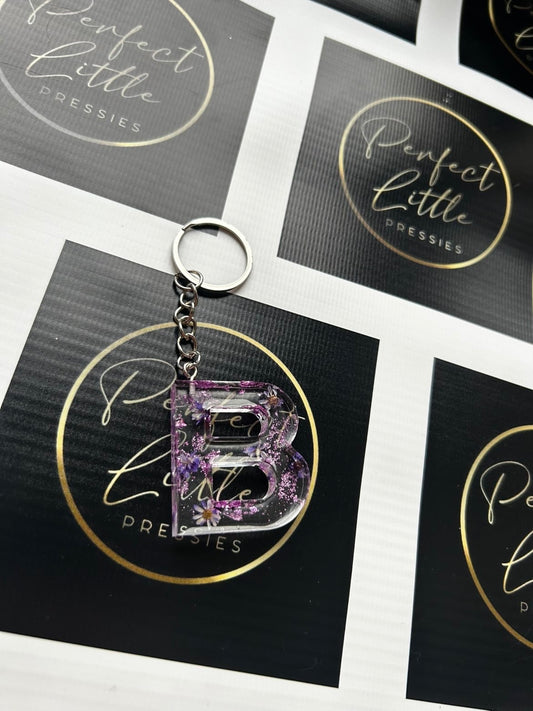 Resin Keyring - Lavender B