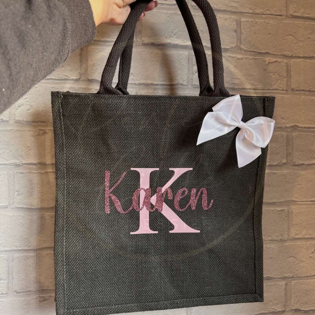 Jute Tote Lunch Bag
