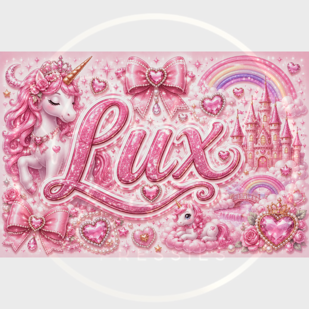 CUSTOM ADHESIVE DECAL - Full Pink Unicorn