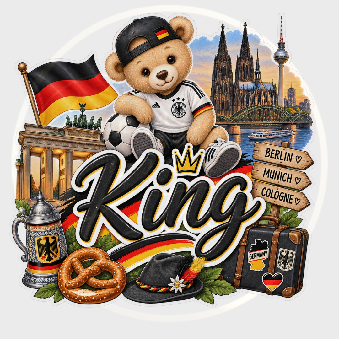 CUSTOM ADHESIVE DECAL - Little Germany Bear Name