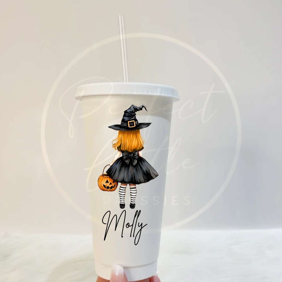 Halloween Witch Silhouette Cold Cup