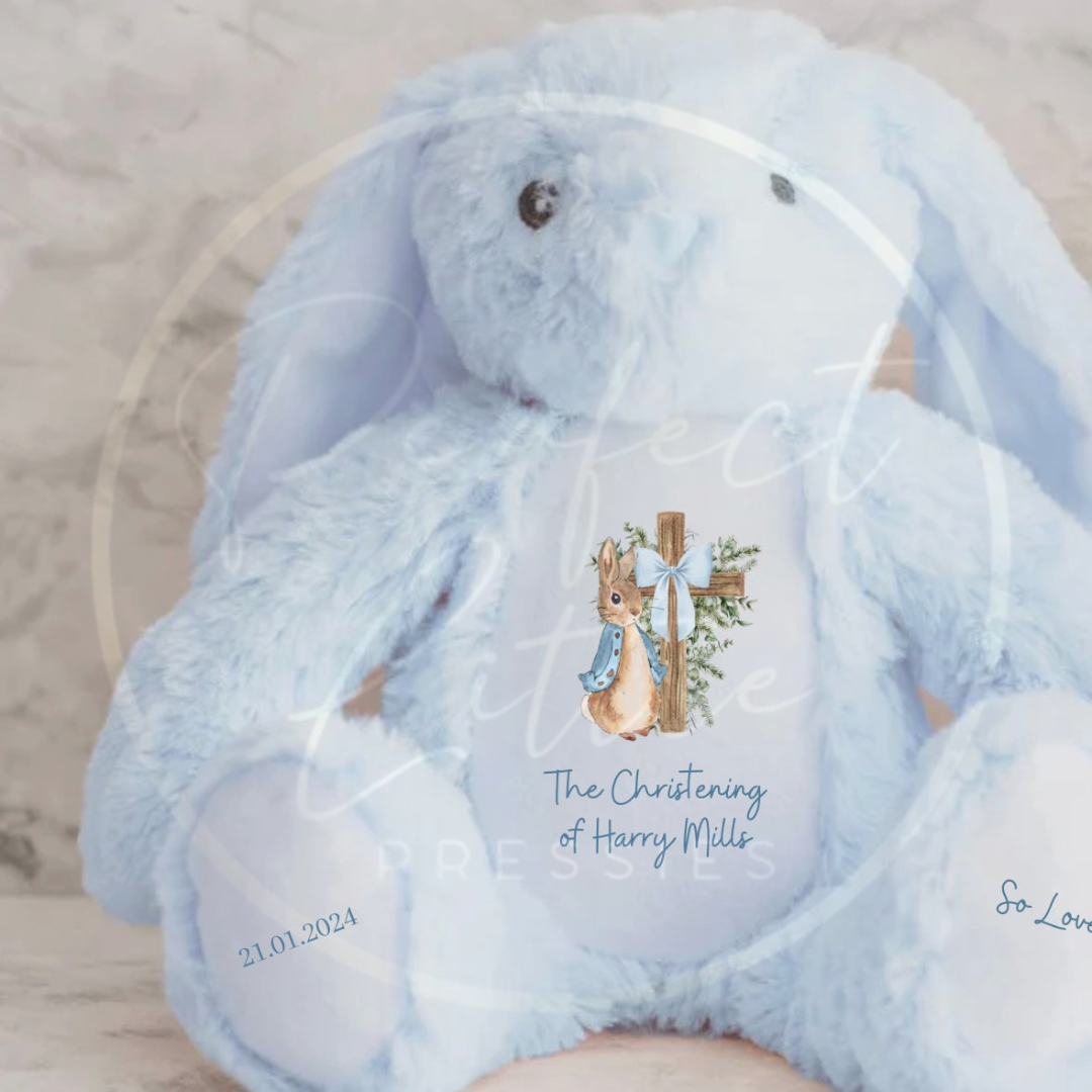 Teddy - Blue Bunny Christening