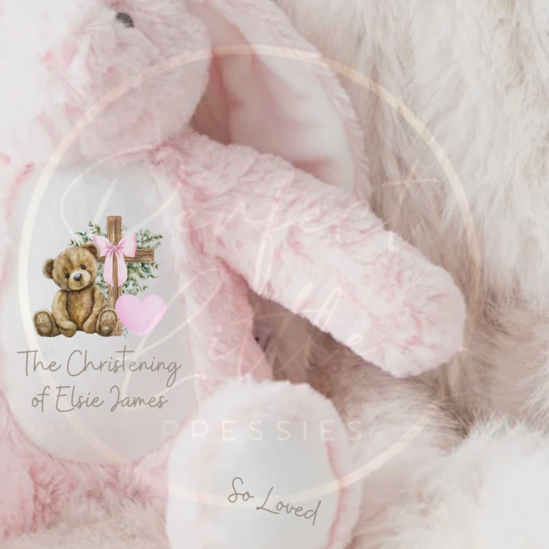 Teddy - Pink Bear Christening