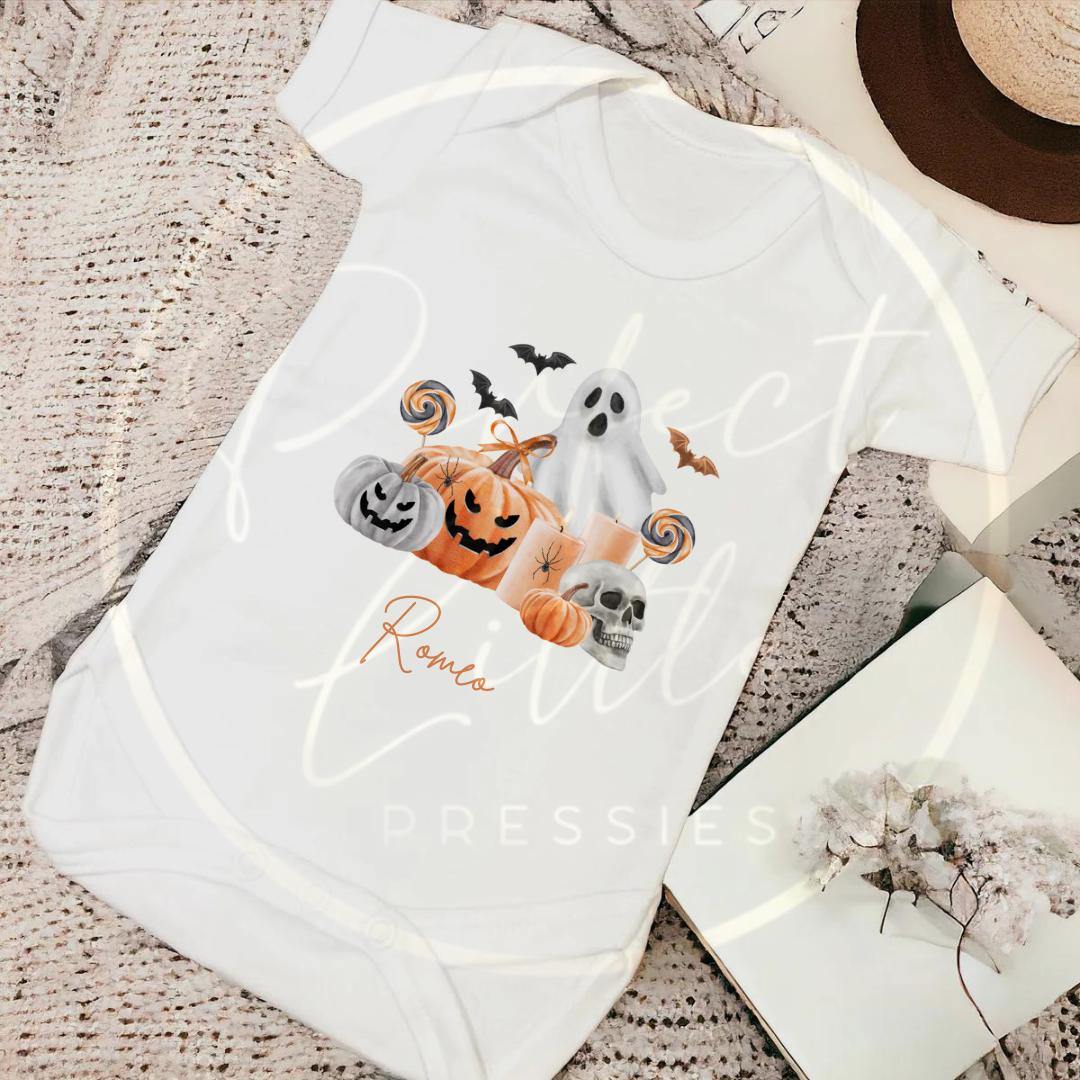 Halloween Spooky Ghosts Baby Grow