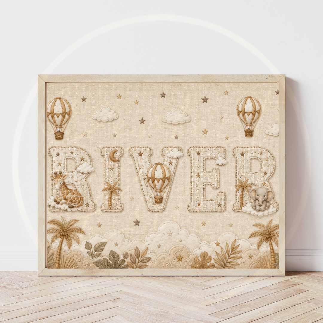 Custom Print - Little Giraffe Name