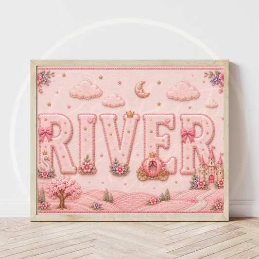 Custom Print - Pink Fairytale Name