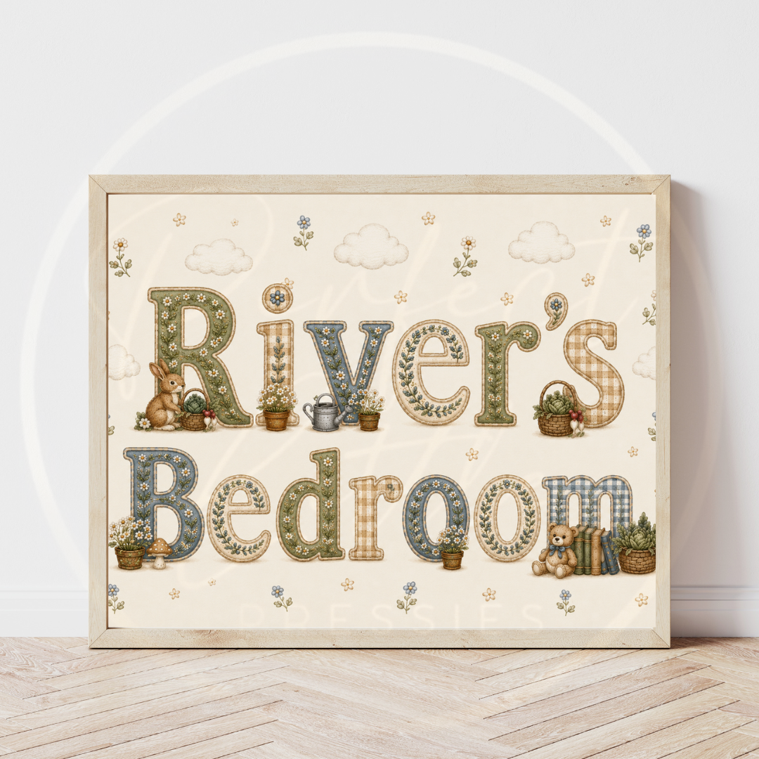 Custom Print - Woodland Bunny Bedroom