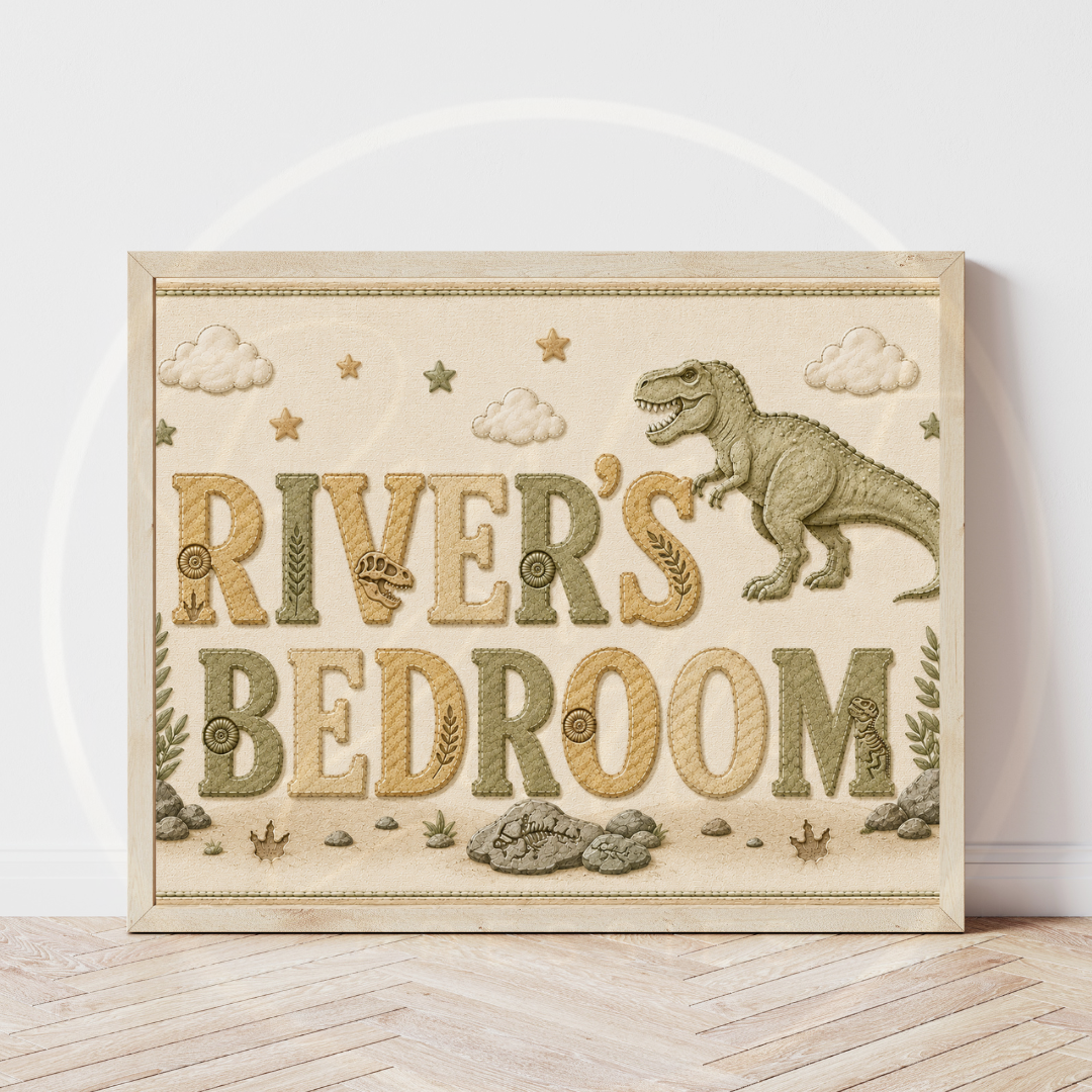 Custom Print - Dino Fossil Bedroom