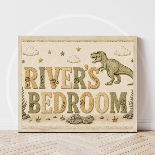 Custom Print - Dino Fossil Bedroom