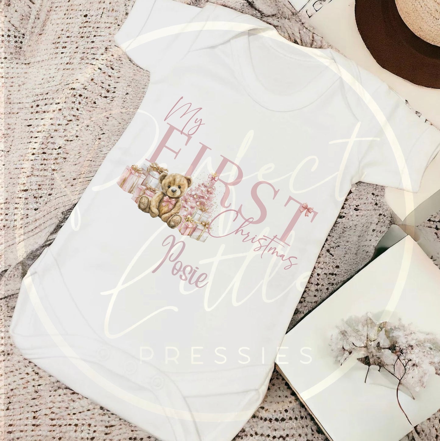 Christmas Baby Grow - 1st Christmas Bear Scene