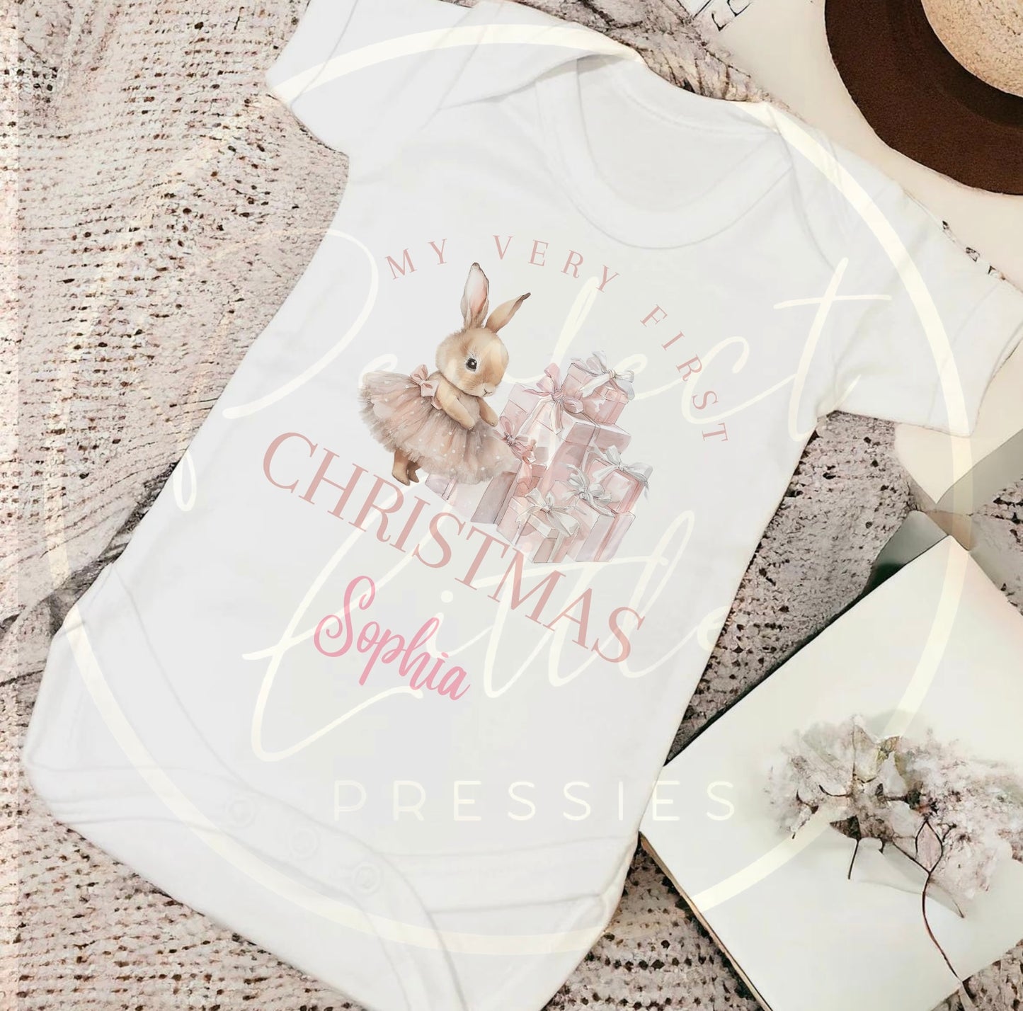 Christmas Baby Grow - Very 1st Christmas Bunny