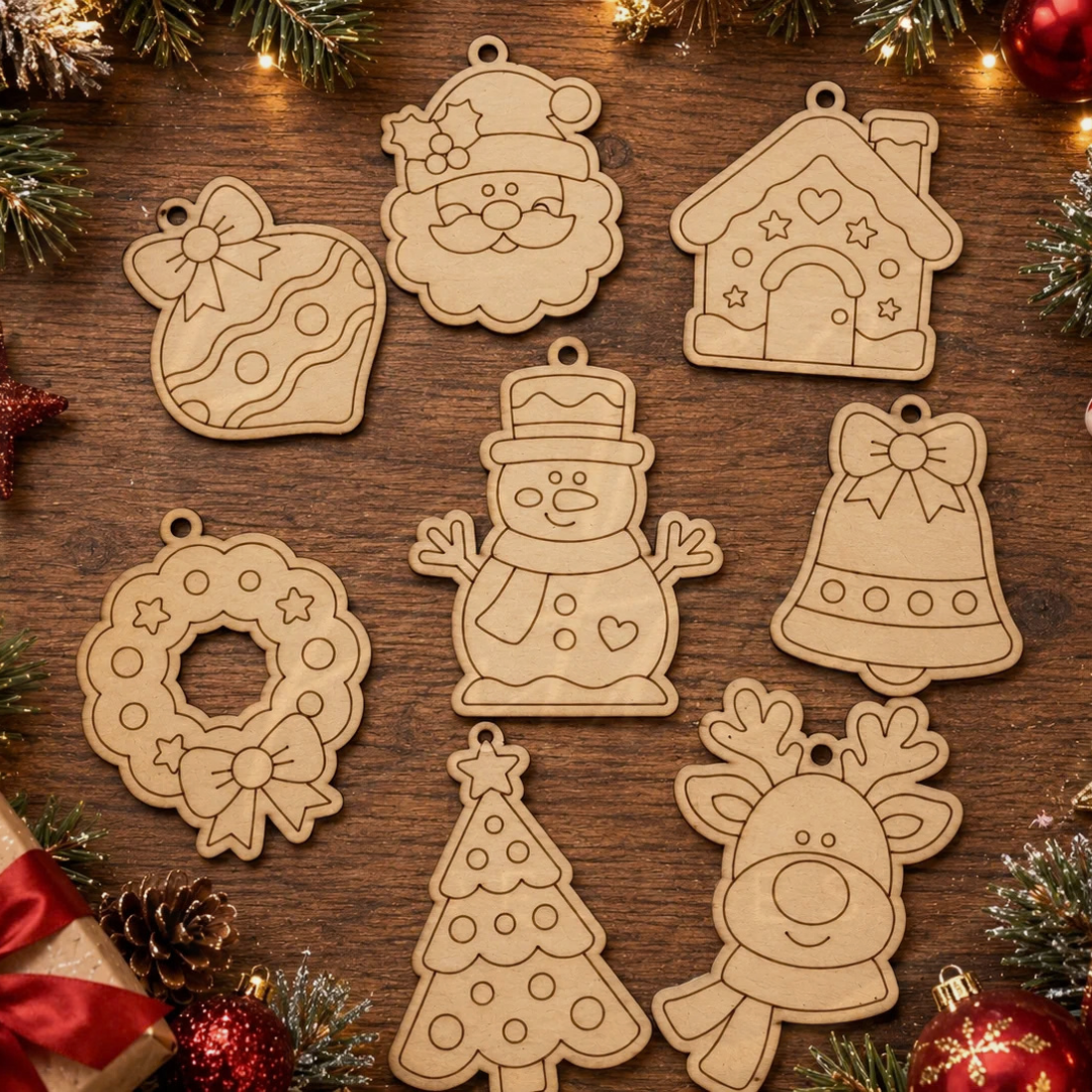Christmas - Colour Your Own Characters 4 Pack