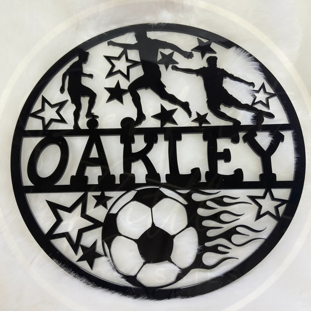 Acrylic Sign - Football 28cm