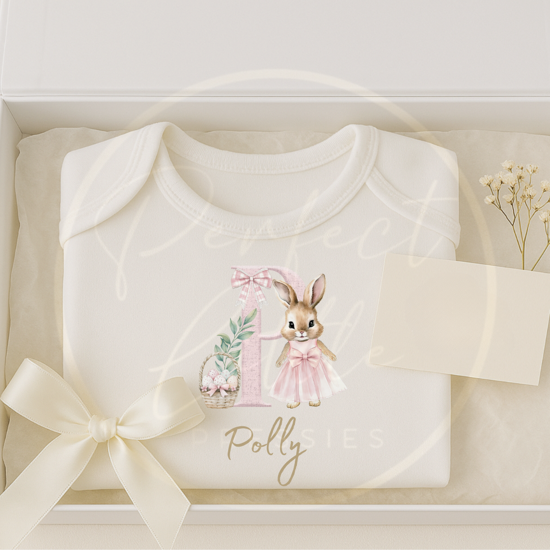 Easter - Bunny Initial Baby Grow