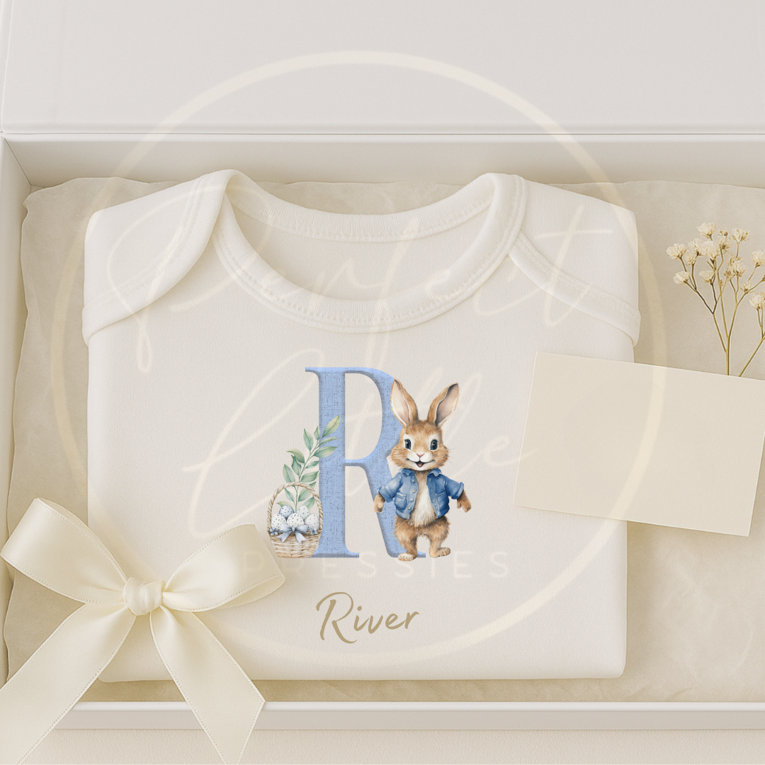 Easter - Bunny Initial Baby Grow