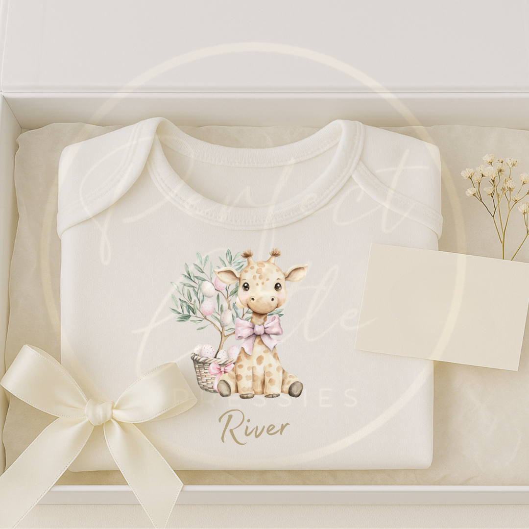Easter - Soft Giraffe Egg Baby Grow