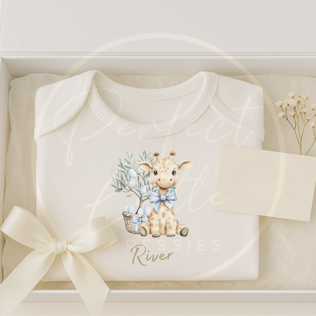 Easter - Soft Giraffe Egg Baby Grow