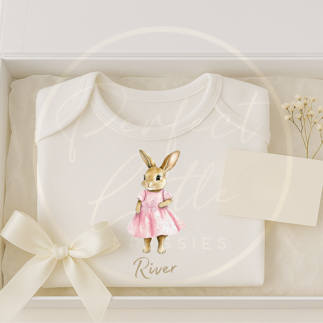 Easter - Bunny Dress Baby Grow