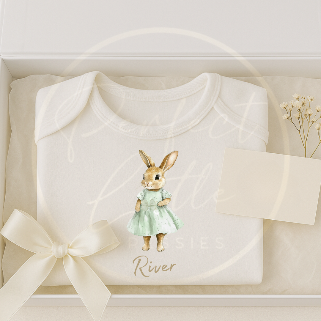 Easter - Bunny Dress Baby Grow