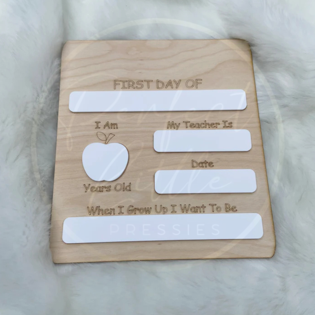Kids - My First Day Plaque