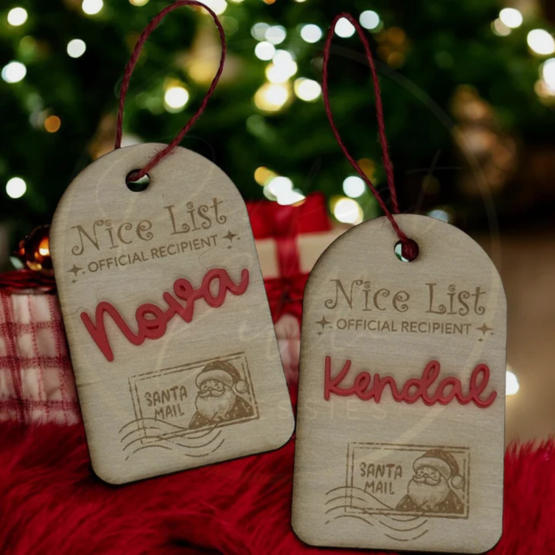 Christmas - Nice List 3D Tag