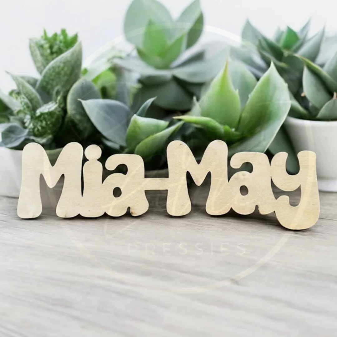 Wooden Name - 25cm Door/Wall Plaque