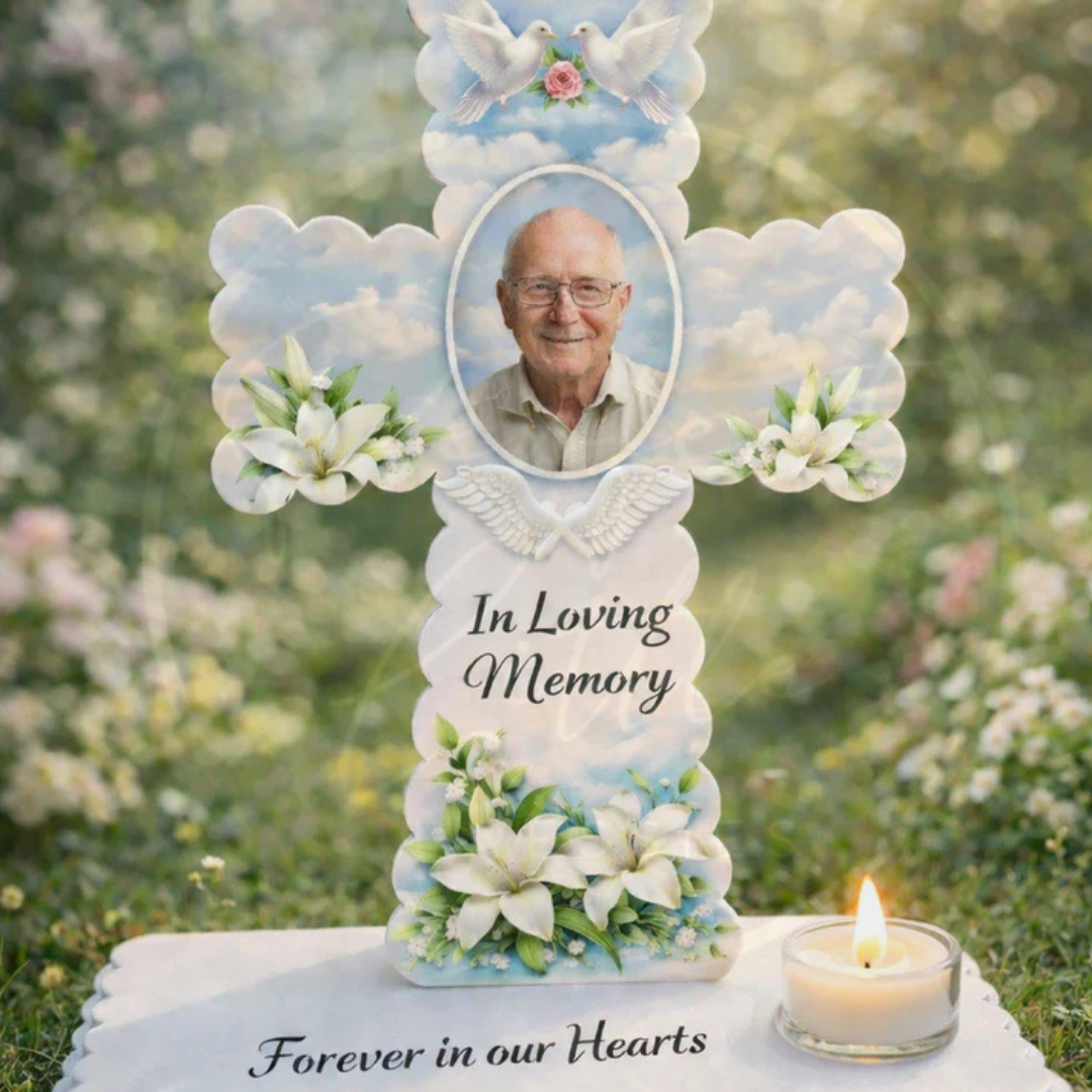 Memorial - Acrylic Cross Tea Light Holder