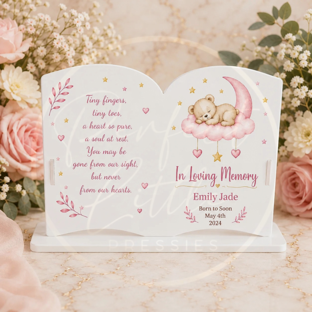 Memorial - Acrylic Book Plaque