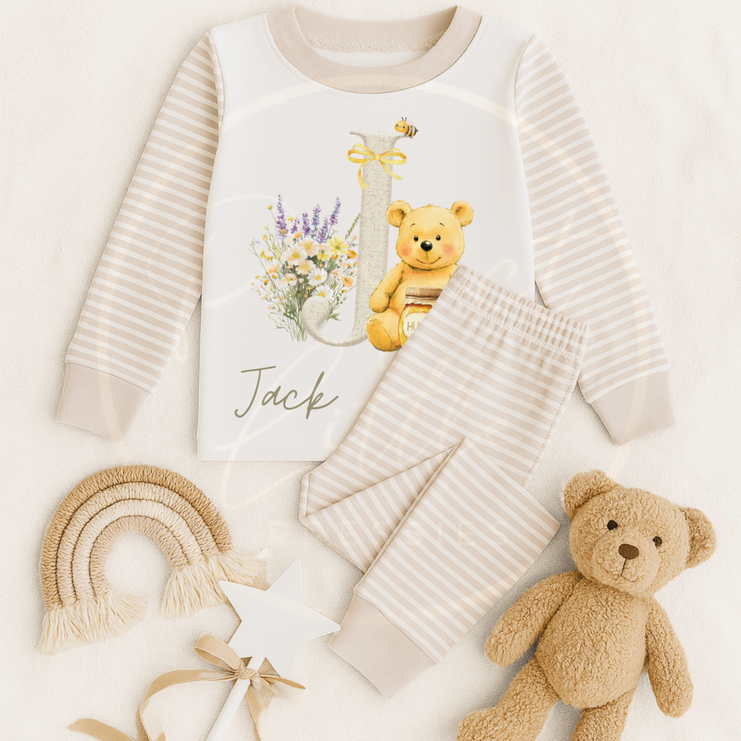 Honey Bear Personalised Pyjamas A-Z
