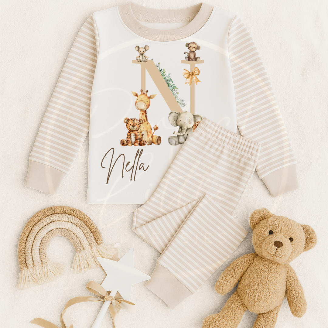 Safari Theme Initial Pyjamas A-Z