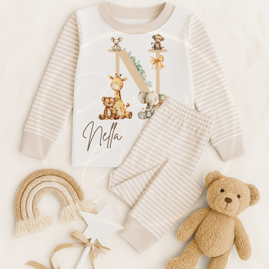 Safari Theme Initial Pyjamas A-Z