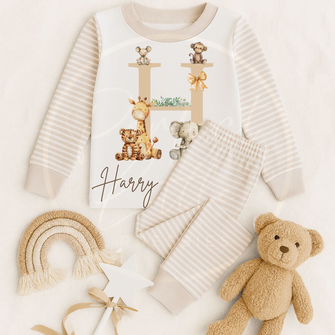 Safari Theme Initial Pyjamas A-Z
