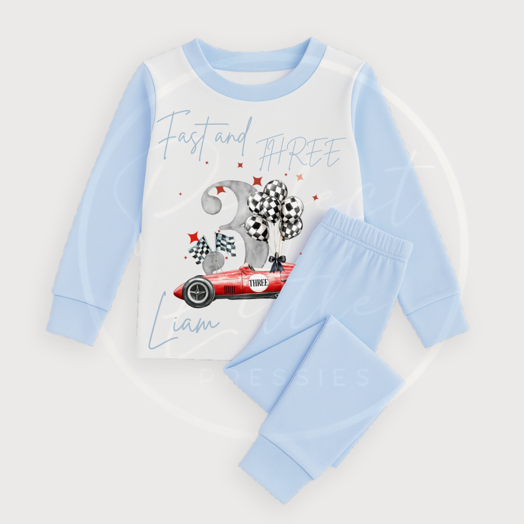 Race Car Birthday Pyjamas