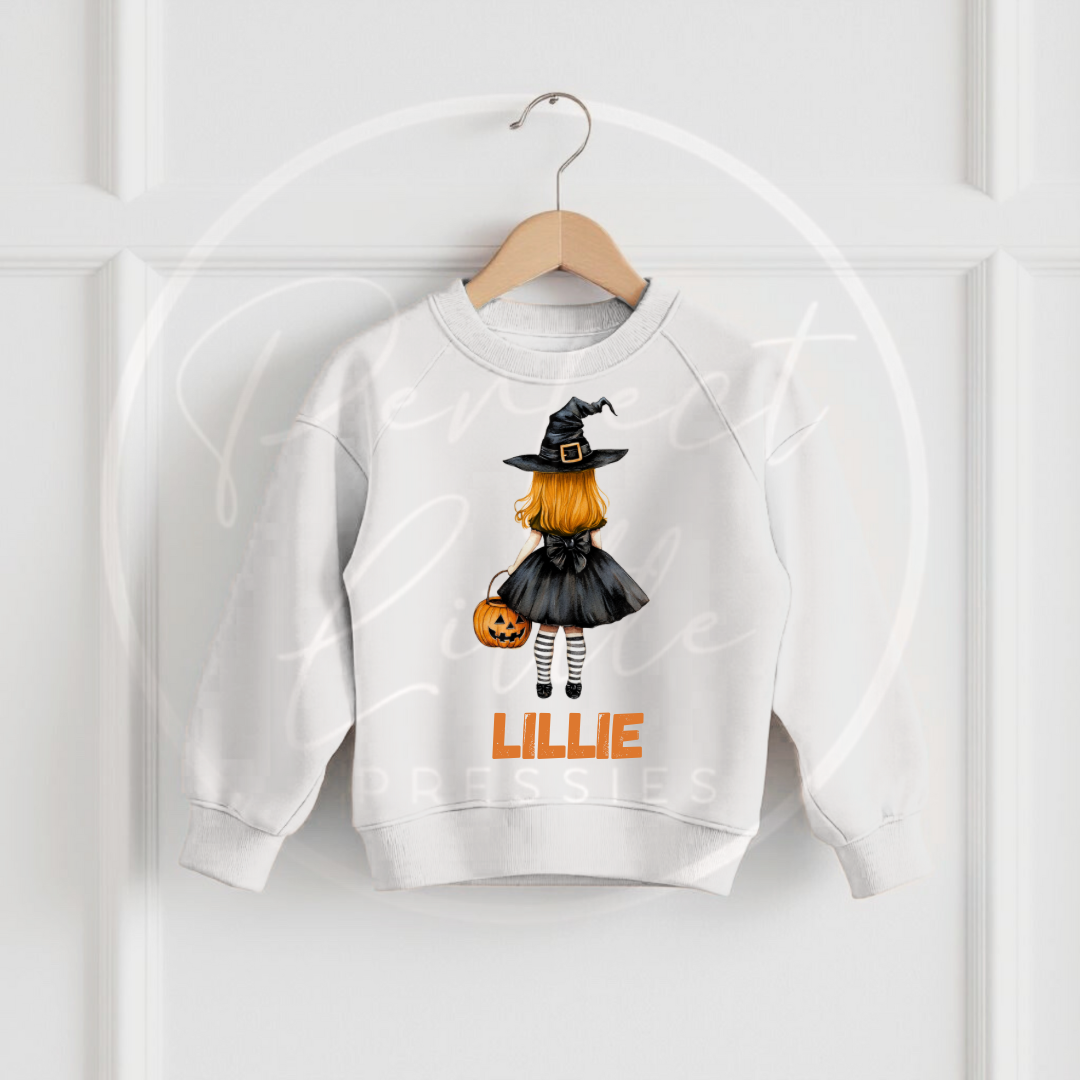 Halloween Kids Witch Dolly Sweatshirt