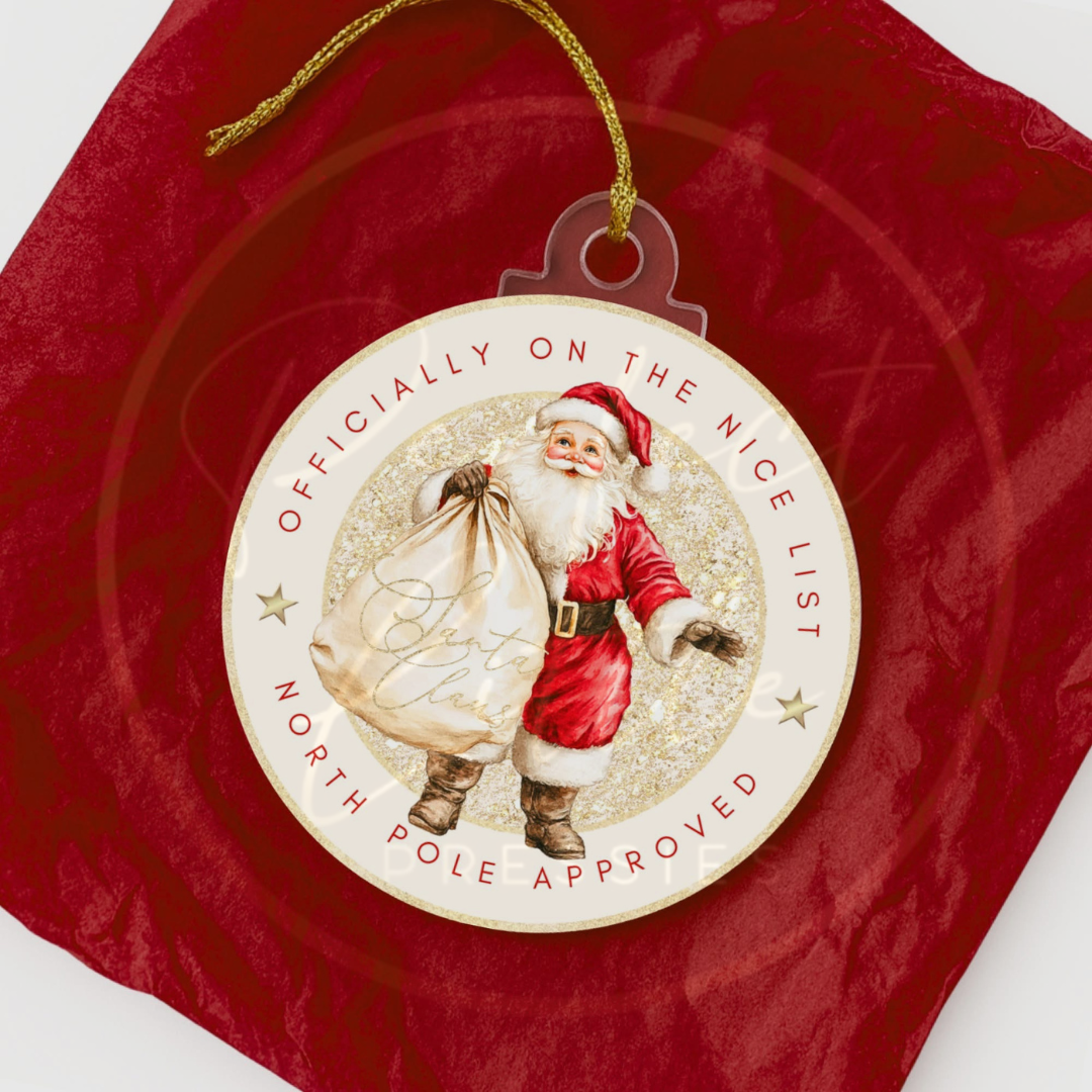 Christmas Stickers - Nice List Santa (5 Pack)