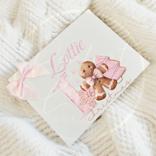 Christmas Box - 1st Christmas Pink Gingerbread