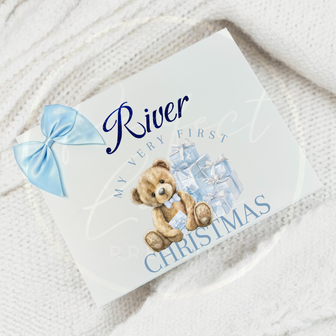 Christmas Box - Blue Very First Christmas Bear Gifts