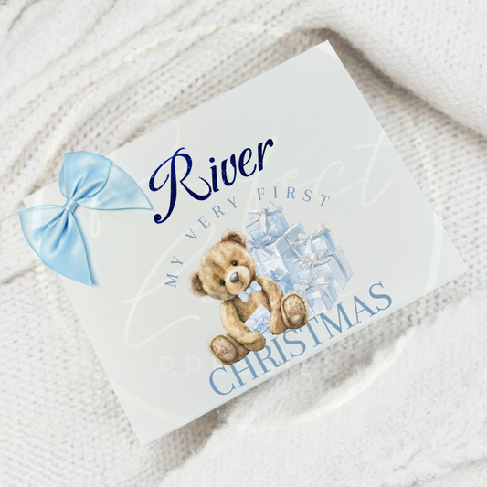 Christmas Box - Blue Very First Christmas Bear Gifts