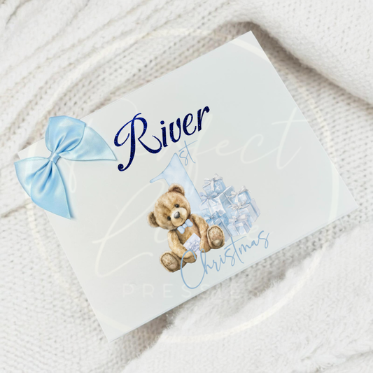 Christmas Box - 1st Christmas Blue Bear Scene