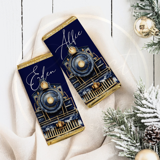 Christmas Chocolate Wrapper - Navy Express