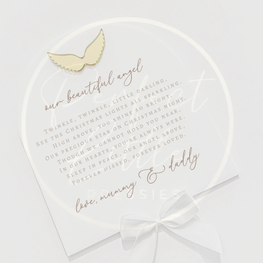 Christmas - Acrylic Grave Marker Angel Wings