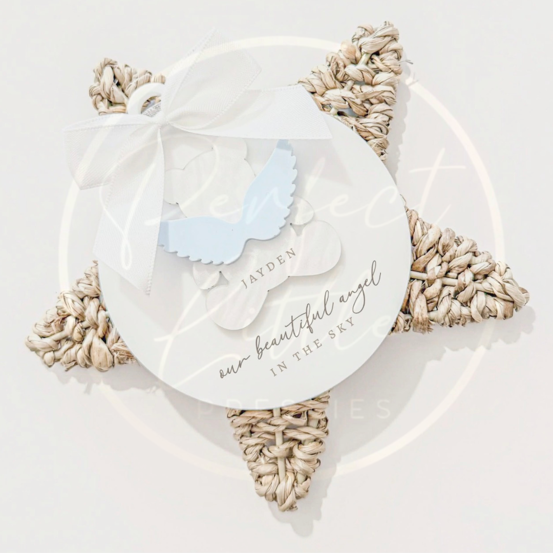 Christmas - Hanging Acrylic Angel In The Sky Teddy
