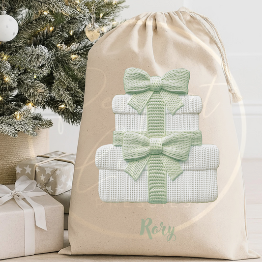 Christmas Sack - Sage Present Stack